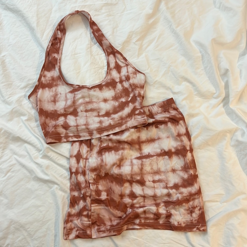 Summer beach tie dye matching set